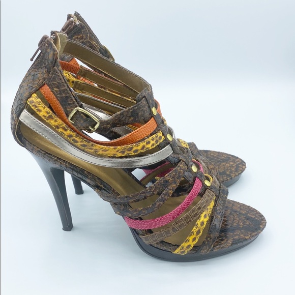 Shoes - Qupid multi colored heels